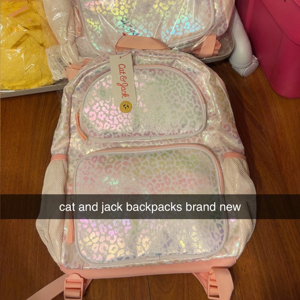 Cat & Jack Shimmering Leopard Backpack